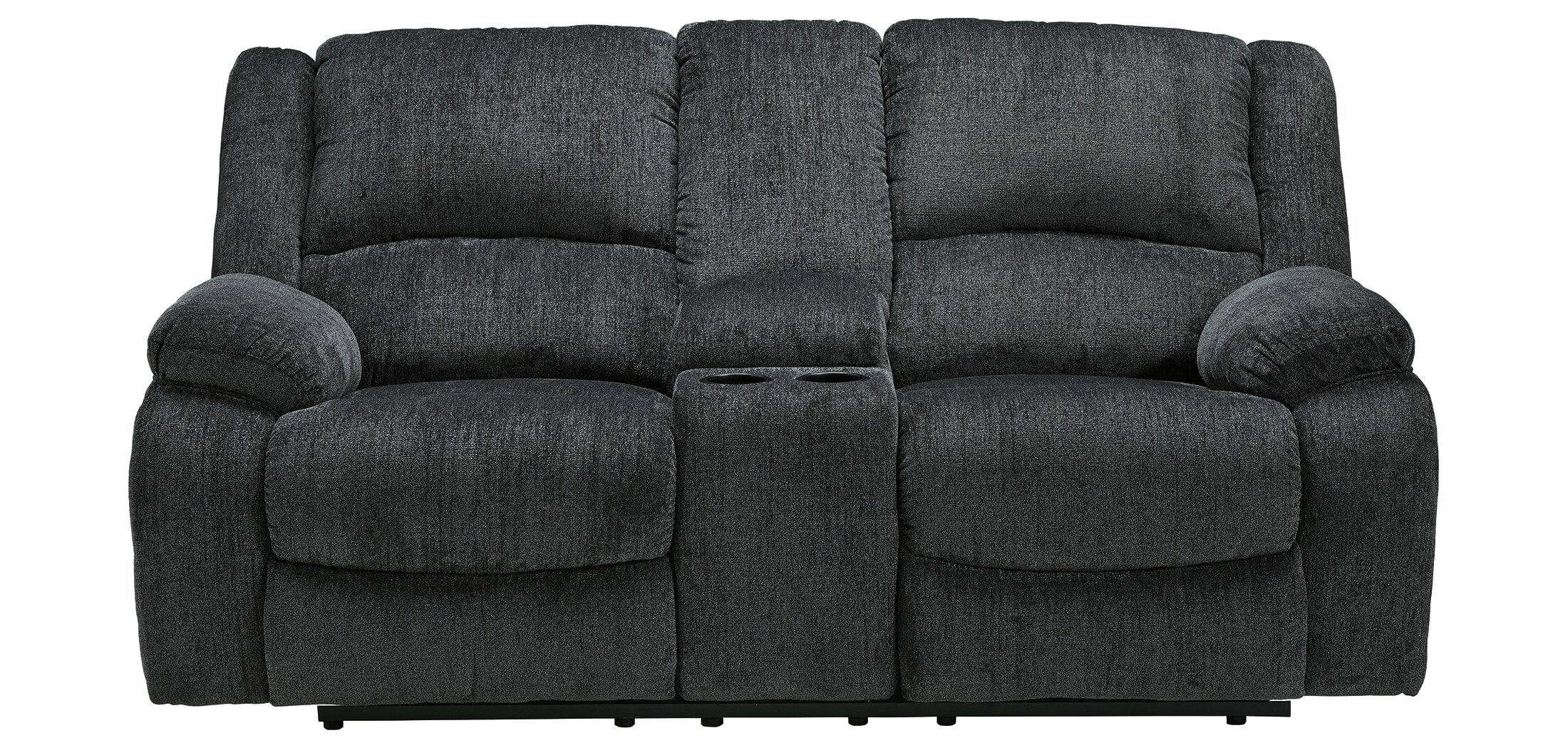 Draycoll Reclining Loveseat with Console - Fabric