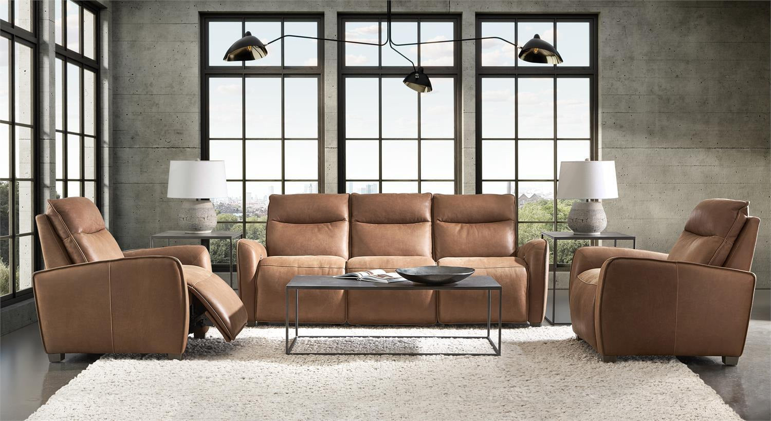 Sorrento Leather Power Sofa