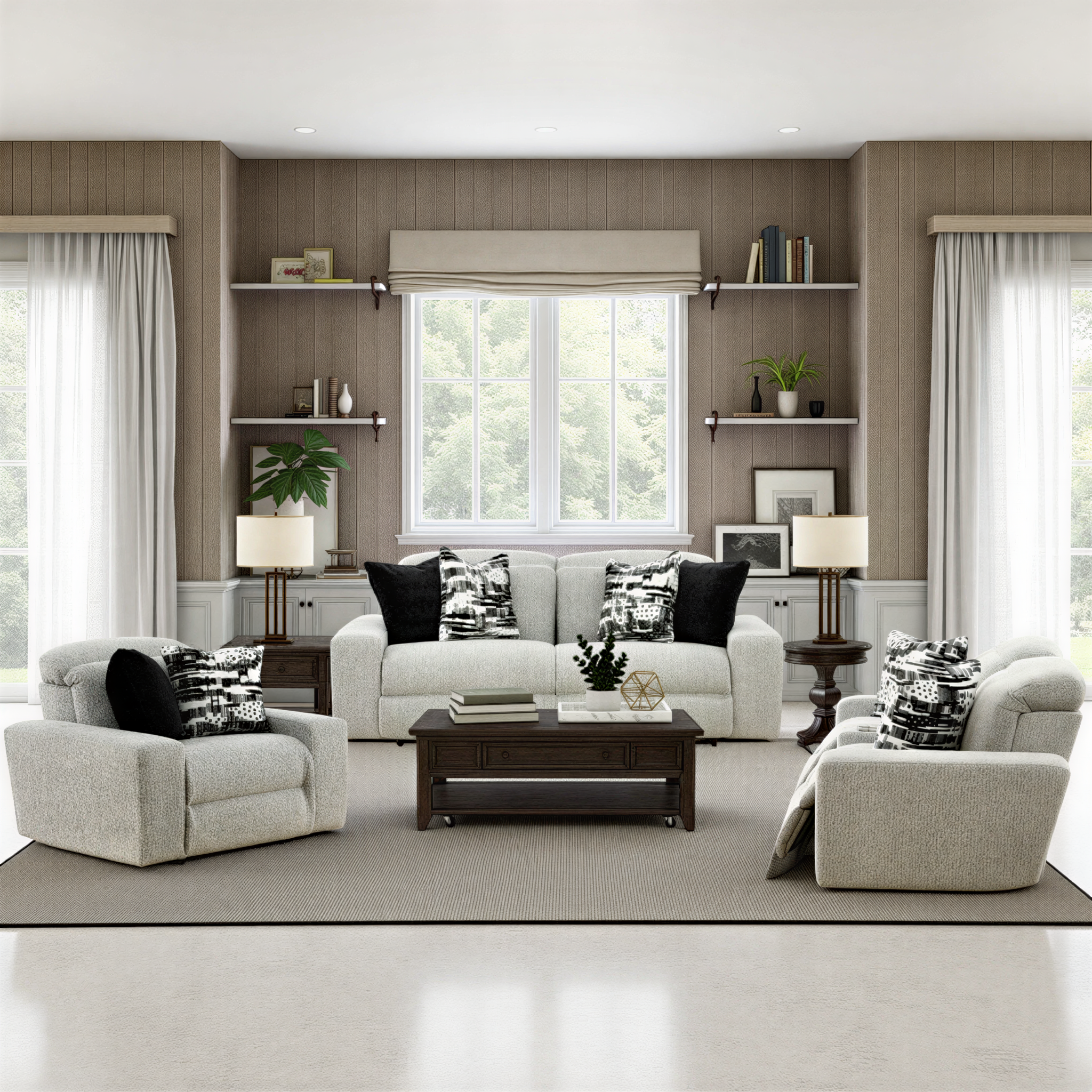 Indra Power Reclining Console Loveseat - Console Table