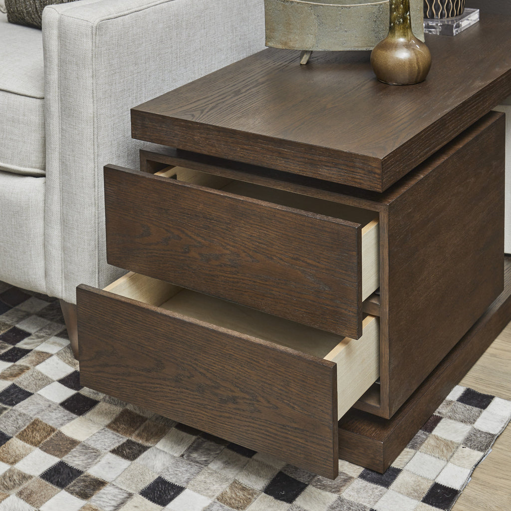 Athens 2-Drawer End Table - Indoor