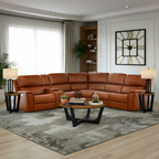 Karson 6-Piece Power Reclining Leather Sectional - Set