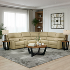 Karson 6-Piece Power Reclining Leather Sectional - Set