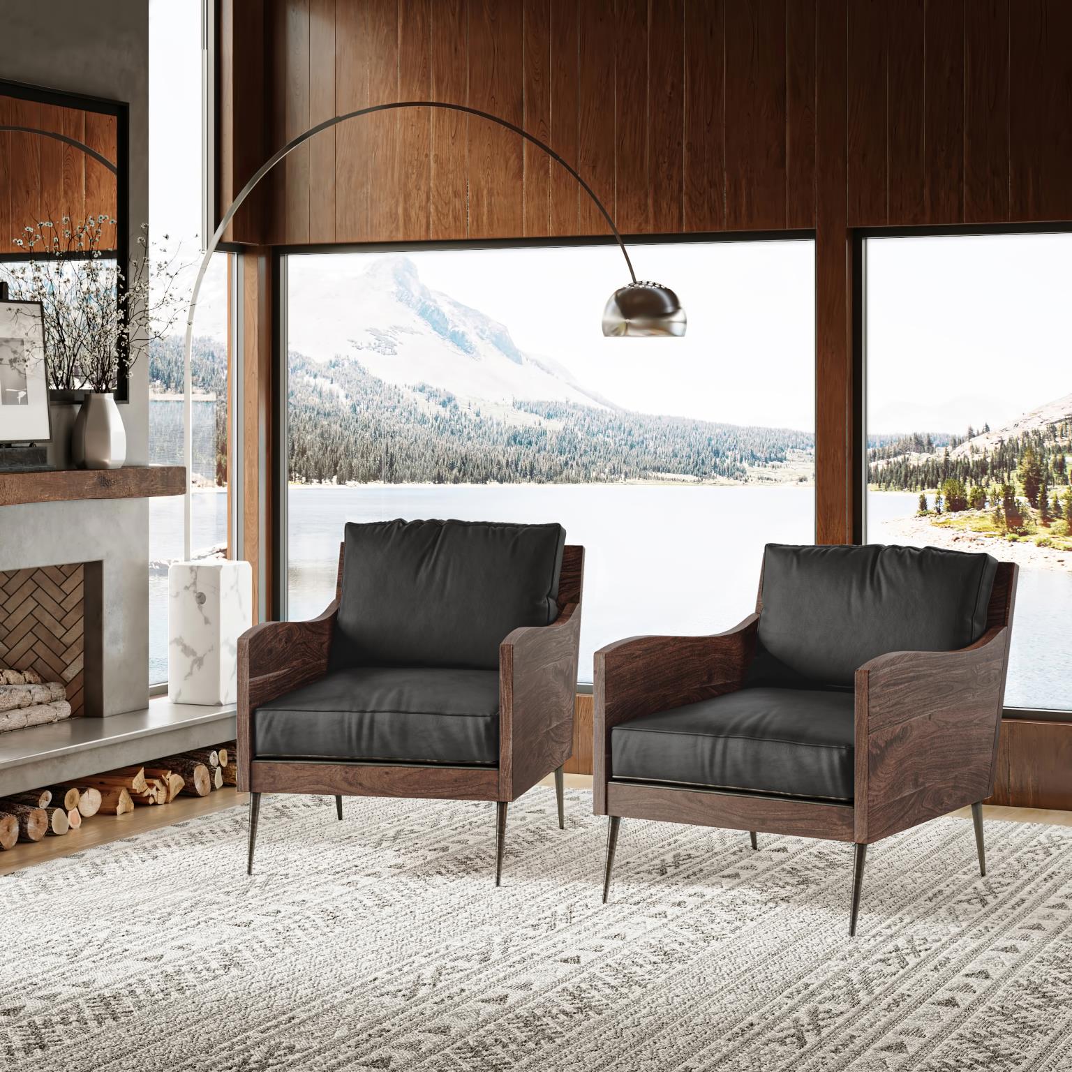 Colson Leather Accent Chair - Indoor