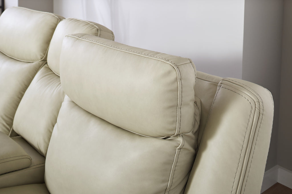 Davidson Power Leather Console Loveseat - Console Table