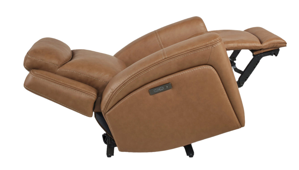 Davidson Power Leather Recliner - Reclining