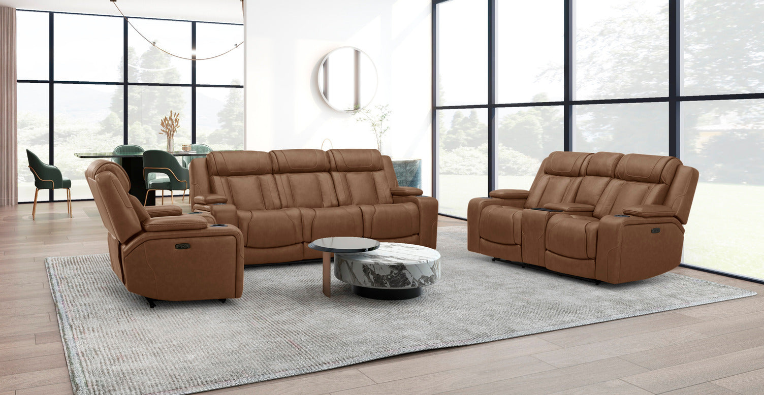 Denver Power Reclining Sofa - Leather