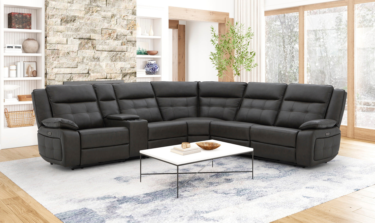 Afton 6-Piece Power Reclining Sectional - Set