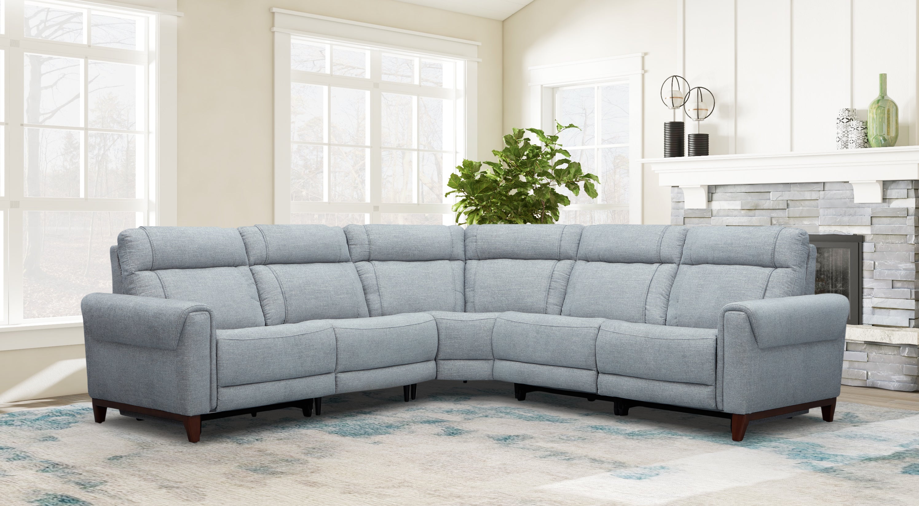 Brent 5-Piece Power Reclining Sectional - Set