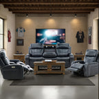 Hampton Leather Home Theater Power Recliner - Reclining