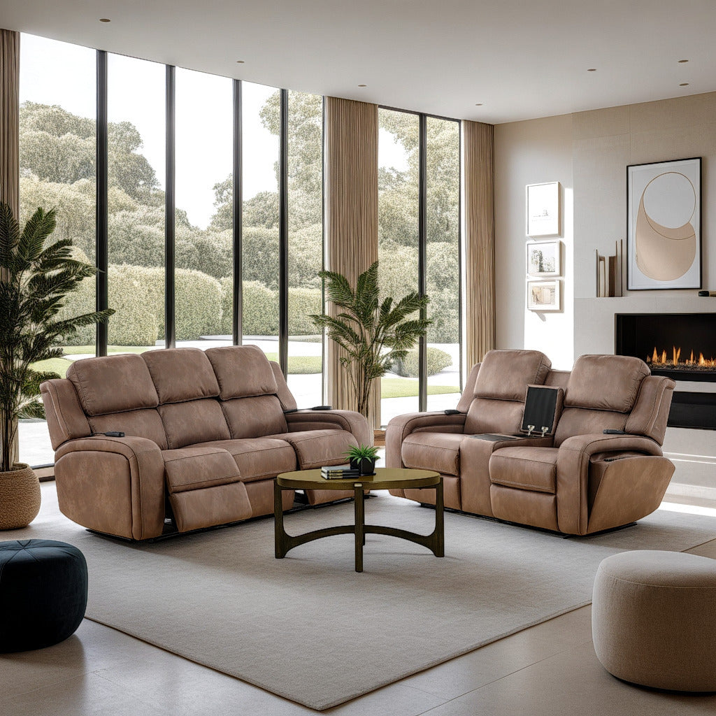 Headliner Home Theater Power Reclining Sofa - Fabric