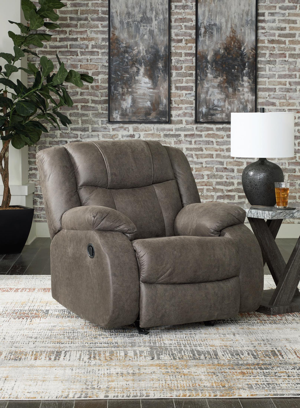 First Base Rocker Recliner - Fabric