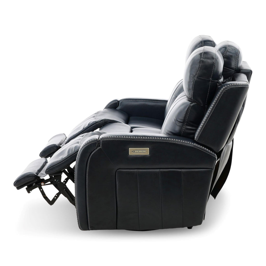 Hampton Leather Home Theater Sofa - Power
