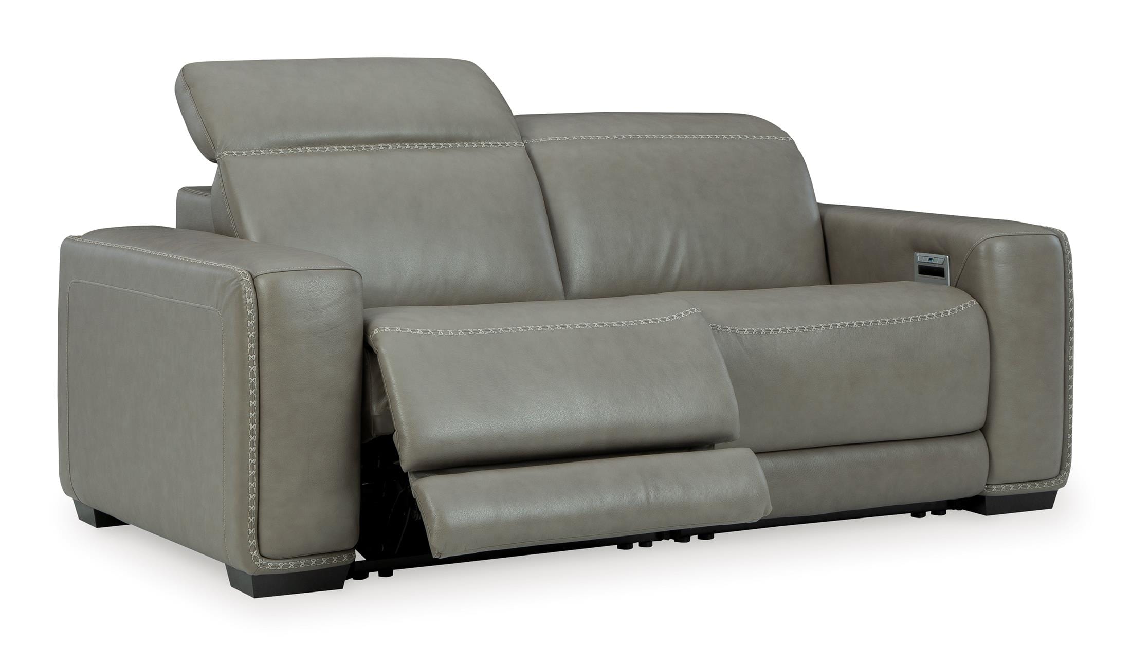 Correze 2-Piece Dual Power Leather Reclining Modular Loveseat - Set