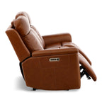 Adrian Leather Power Sofa with Drop Down Table - Dining Table