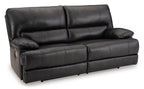 Mountainous Leather Power Reclining Sofa - Eclipse