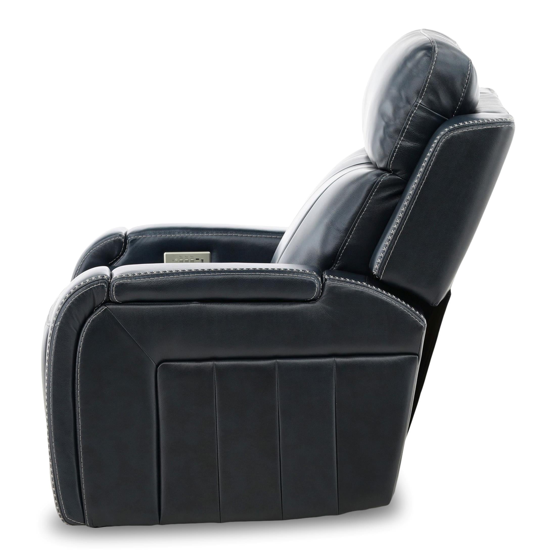 Hampton Leather Power Recliner - Reclining