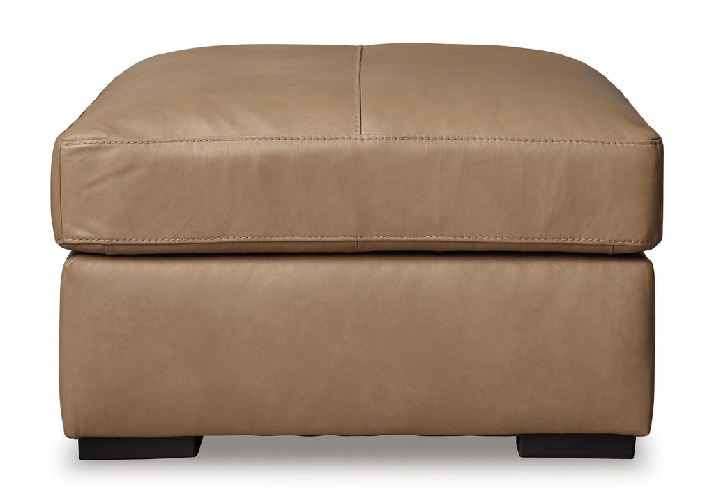 Bandon Oversized Accent Ottoman - Leather