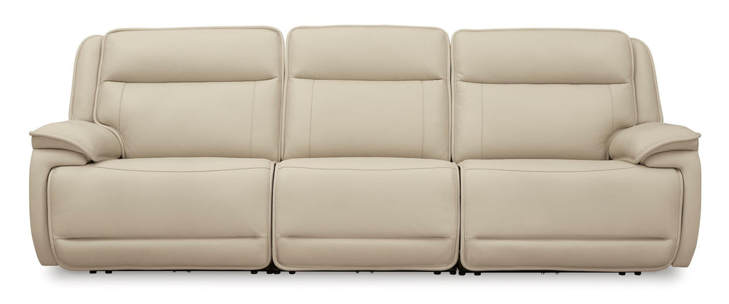 Double Deal 3-Piece Leather Power Reclining Sofa - Set