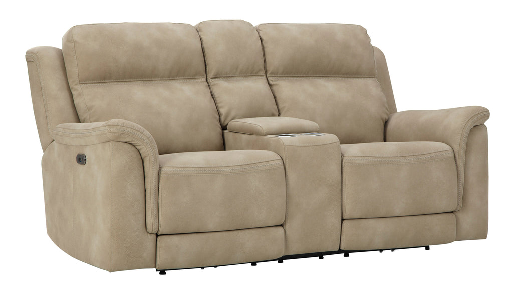Next-Gen DuraPella Power Reclining Loveseat with Console - Fabric
