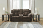 Frohn Reclining Console Loveseat - Fabric