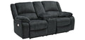 Draycoll Power Reclining Loveseat with Console - Fabric