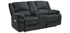 Draycoll Power Reclining Loveseat with Console - Fabric