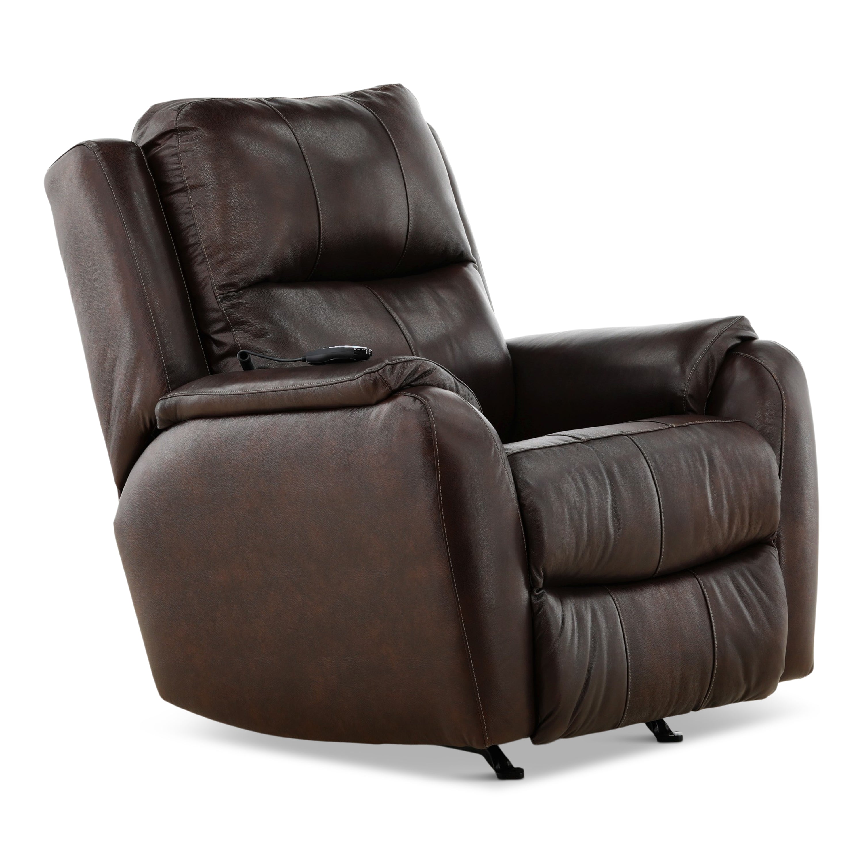 Waylon Leather Power Rocker Recliner