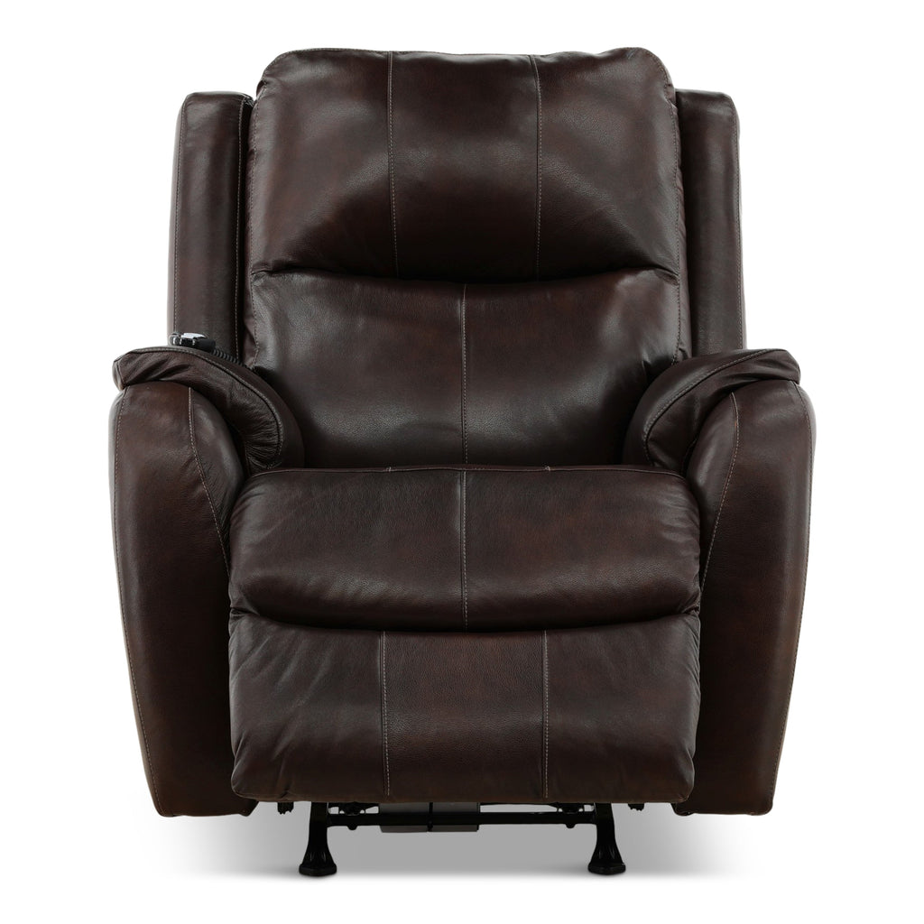 Waylon Leather Power Rocker Recliner