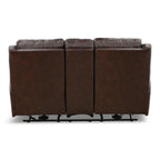 Waylon Leather Power Reclining Console Loveseat