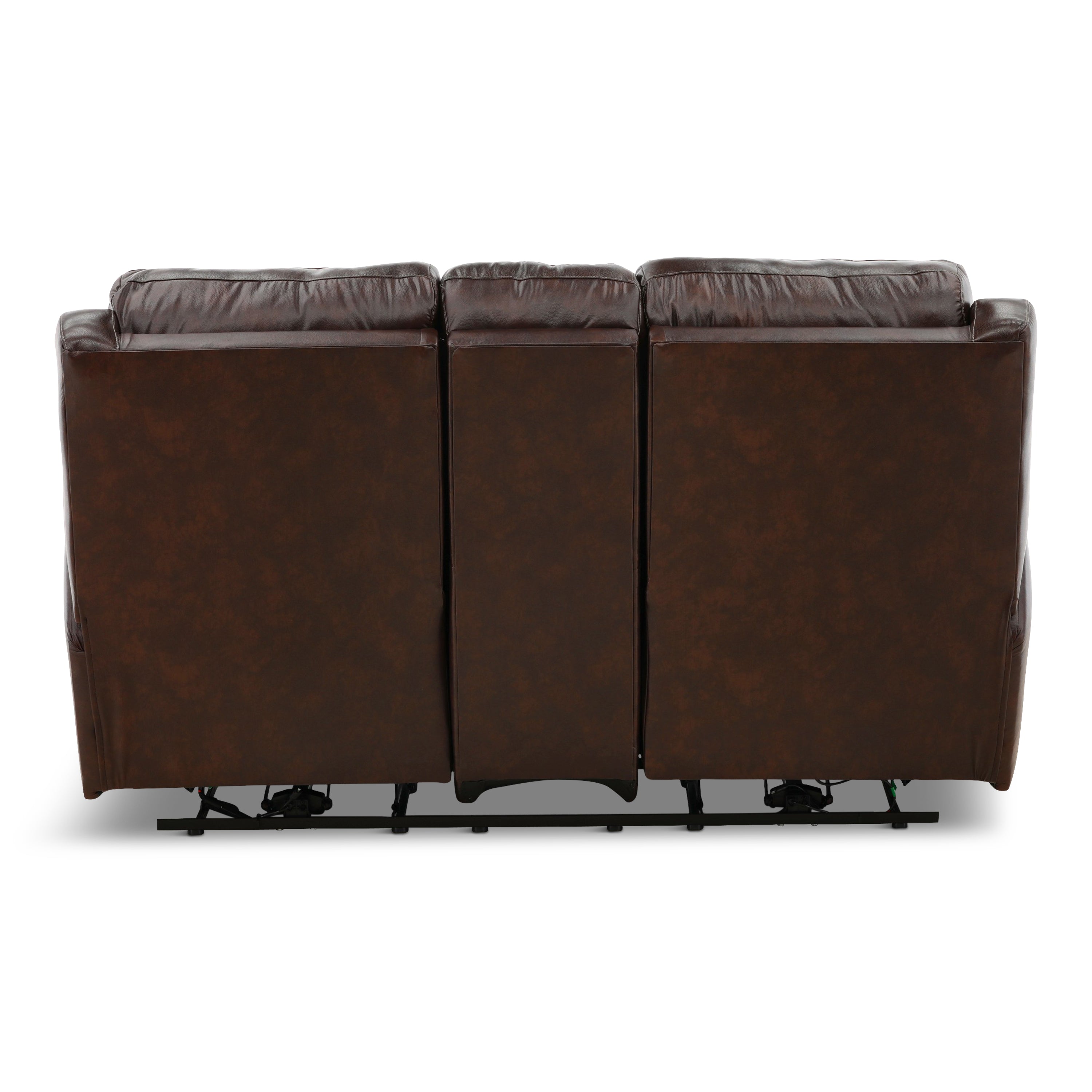 Waylon Leather Power Reclining Console Loveseat