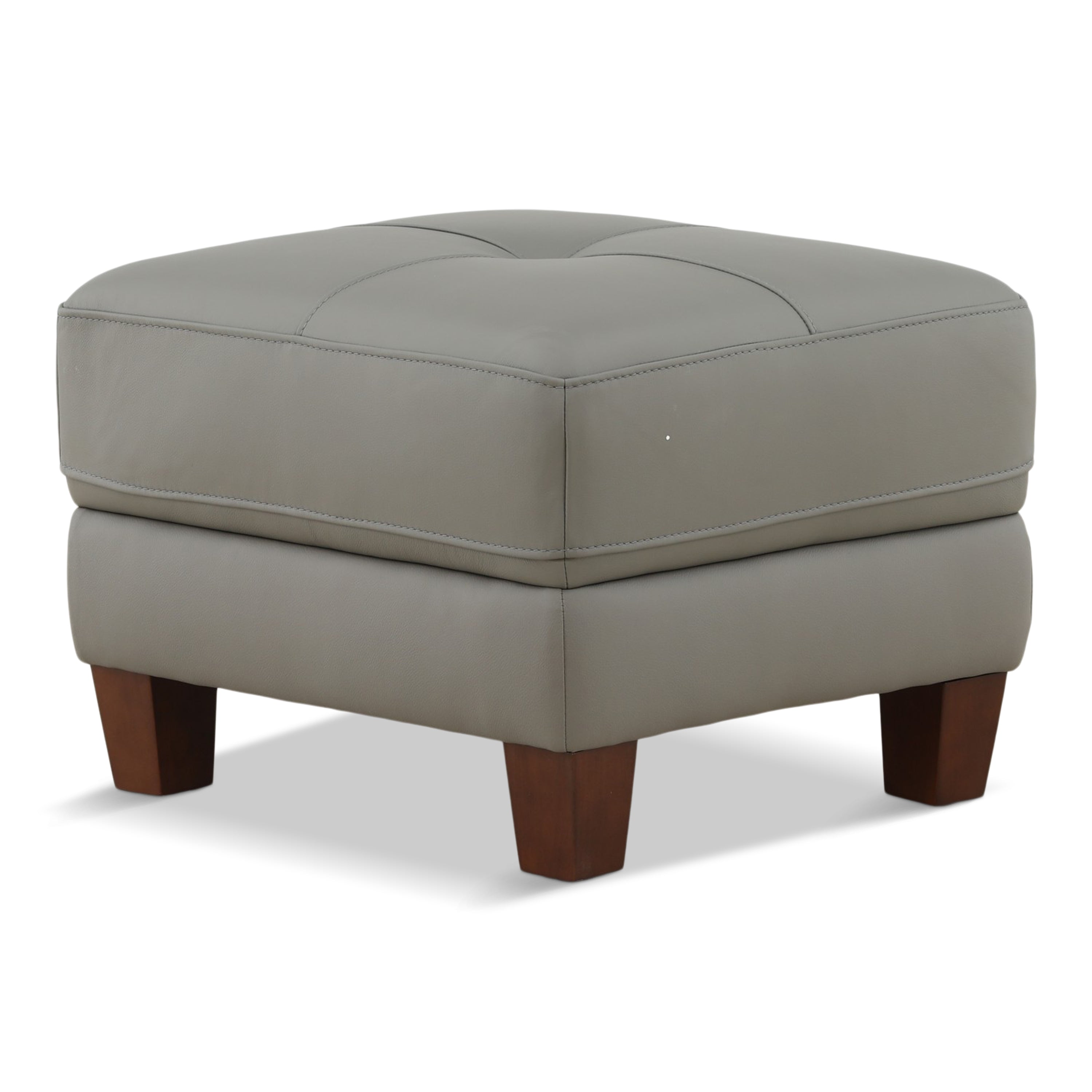 Fitzgerald Leather Ottoman - Indoor