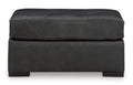 Brindley Pier Leather Oversized Accent Ottoman - Fabric