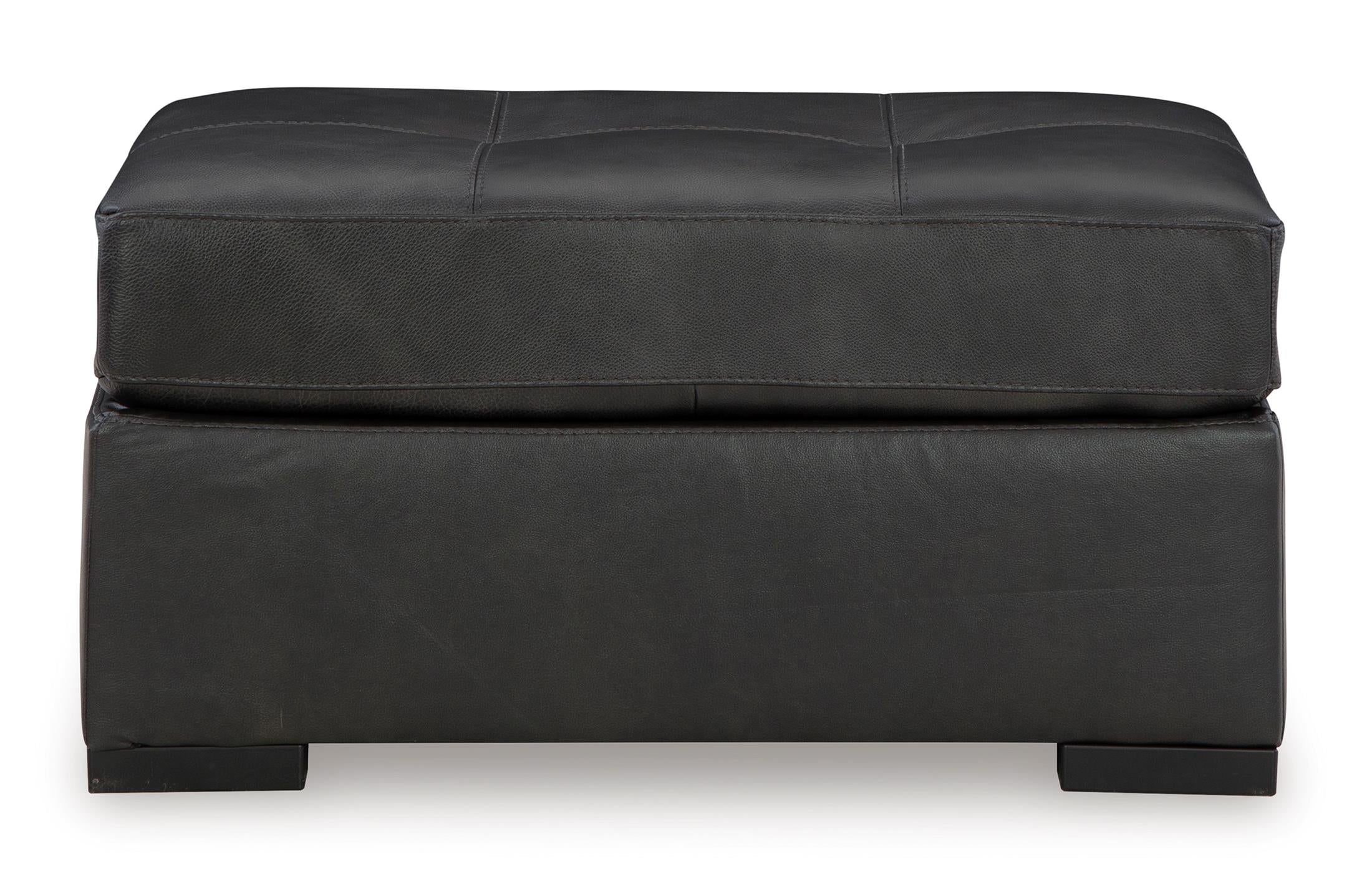Brindley Pier Leather Oversized Accent Ottoman - Fabric
