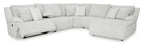 Top Tier Right Facing 6-Piece Reclining Sectional with Chaise - Alloy