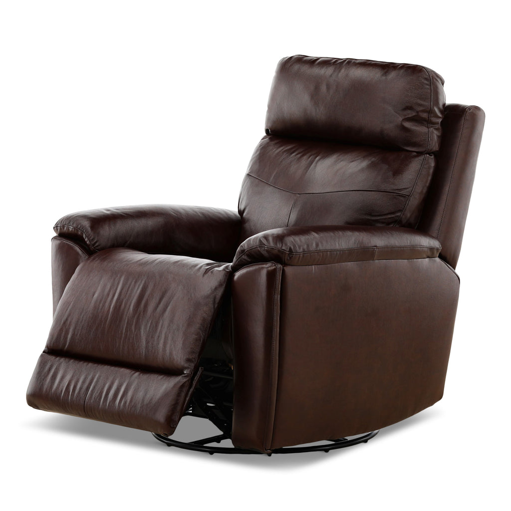 Refined Perfect Match Leather Swivel Gliding Recliner