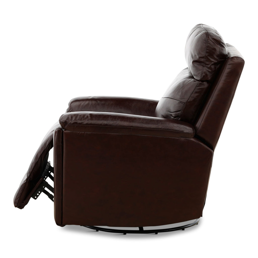 Refined Perfect Match Leather Swivel Gliding Recliner