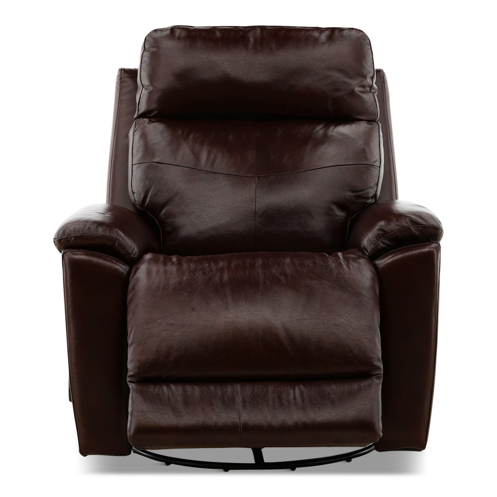 Refined Perfect Match Leather Swivel Gliding Recliner