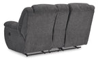 Foreside Reclining Console Loveseat - Fabric