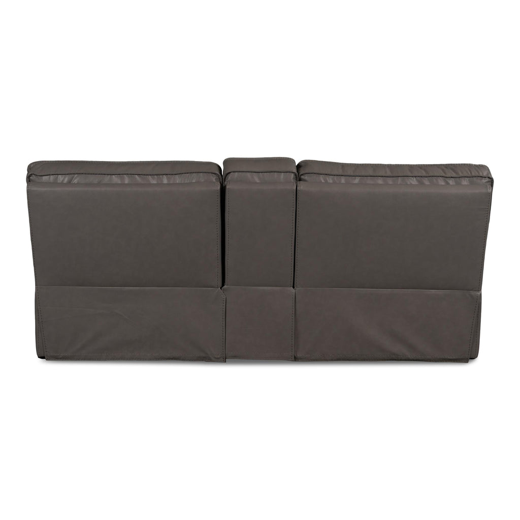 Bozeman Power Console Loveseat with Power Headrest - Leather