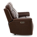 Adrian Leather Power Sofa with Drop Down Table - Dining Table