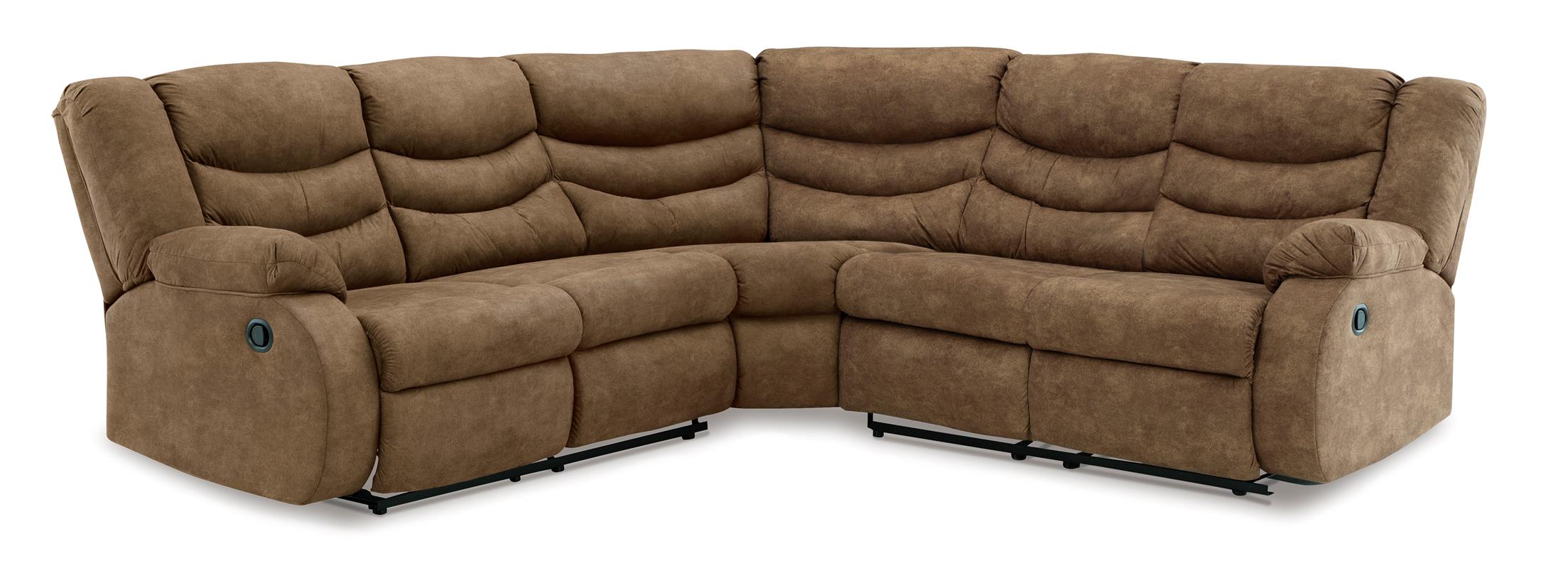 Partymate 2-Piece Reclining Sectional - Brindle