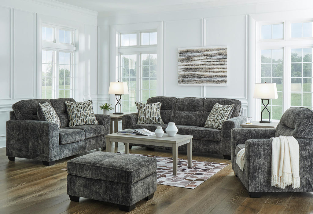 Lonoke Ottoman - Gunmetal