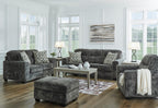 Lonoke Ottoman - Gunmetal