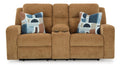 Kanlow Reclining Console Loveseat - Fabric