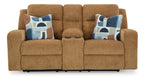 Kanlow Reclining Console Loveseat - Fabric