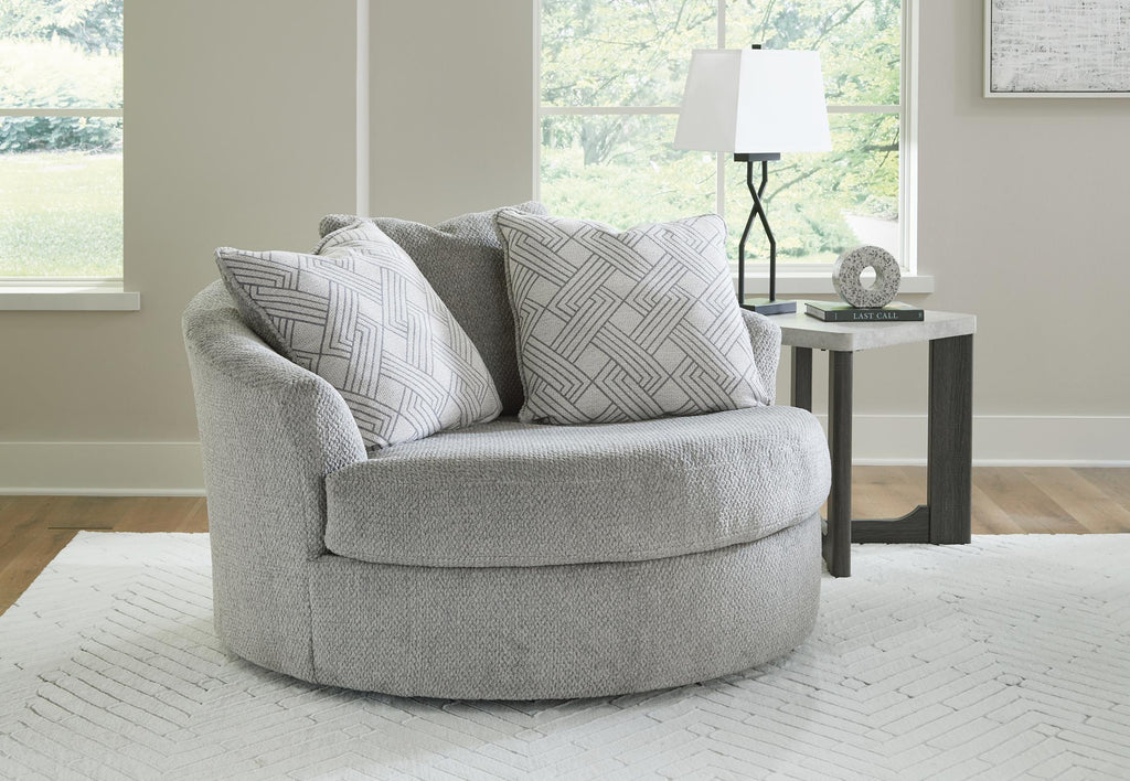 Casselbury Oversized Swivel Accent Chair - Fabric
