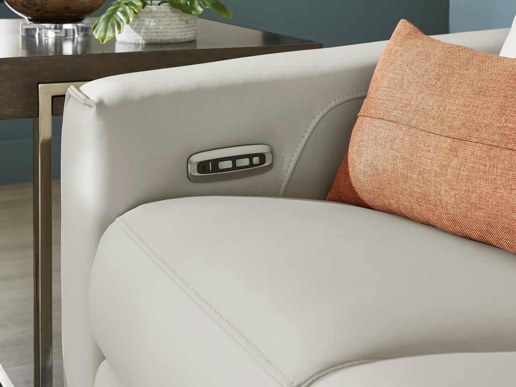 Parkside Heights Leather Power Reclining Sofa - Dove Gray
