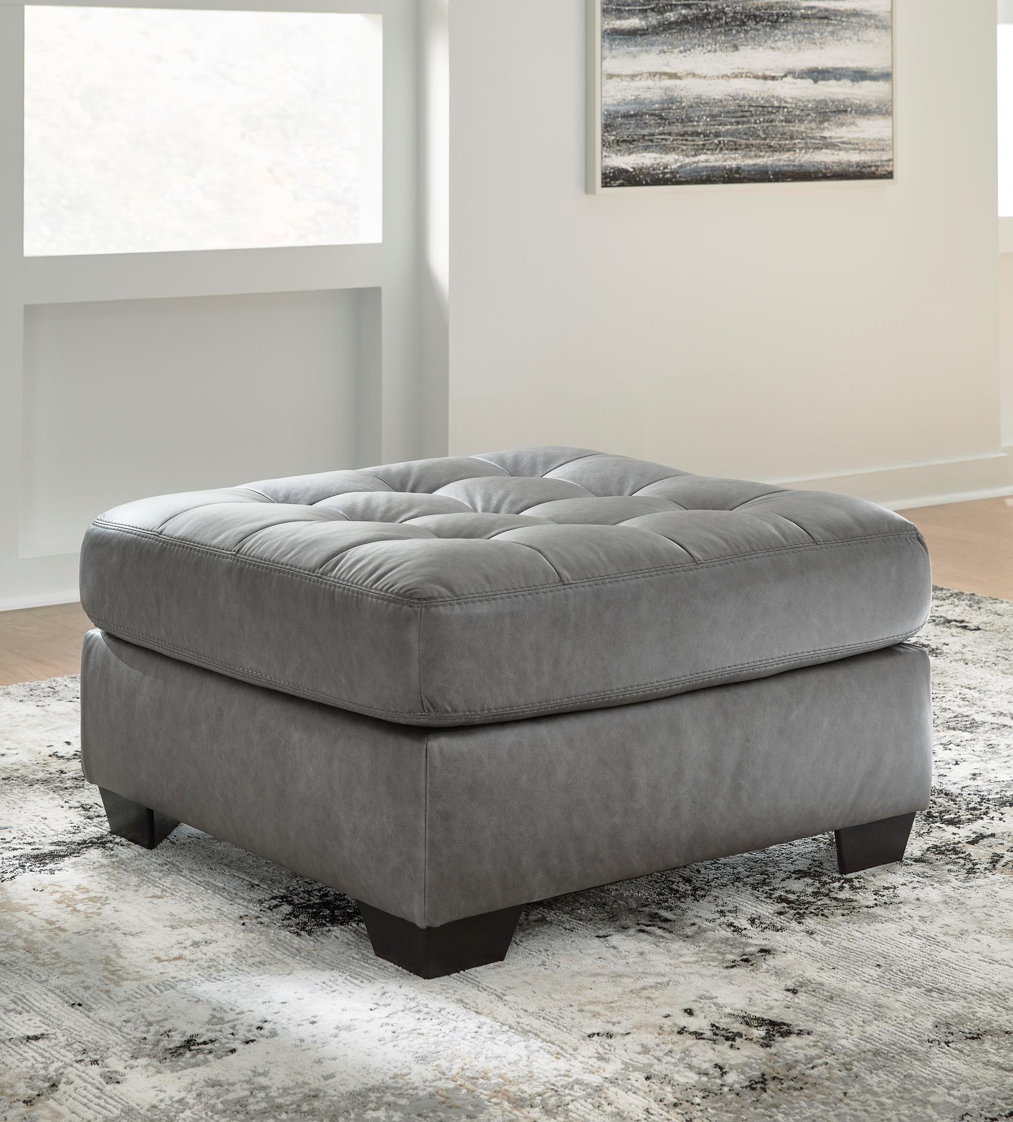 Clairette Court Oversized Accent Ottoman - Fabric