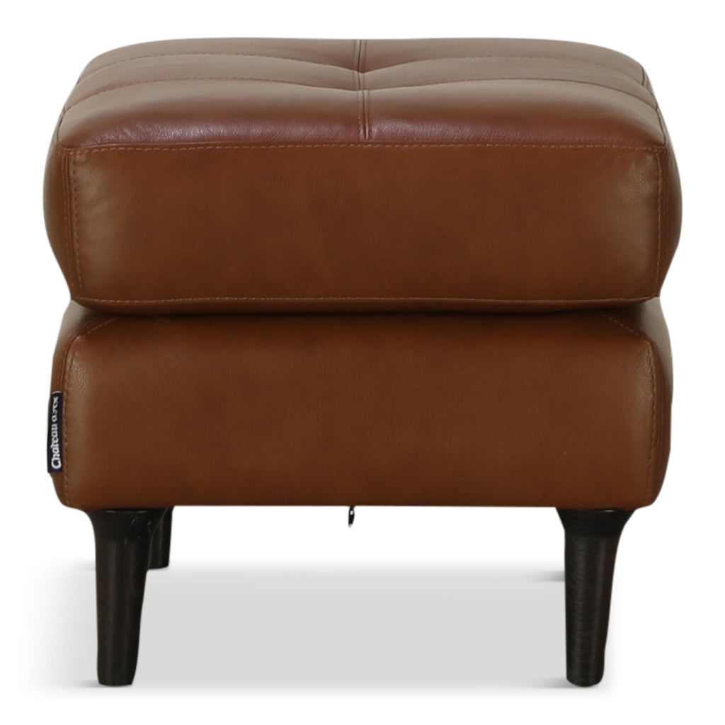 Alaric Leather Ottoman - Indoor