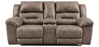 Stoneland Reclining Loveseat with Console - Fabric
